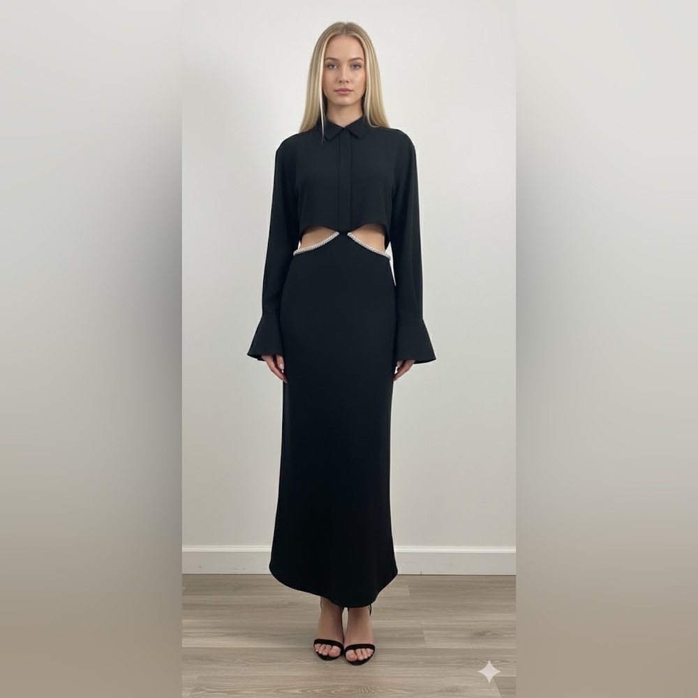Jonathan Simkhai Nikki Diamente Midi Dress Size 4 NWOT